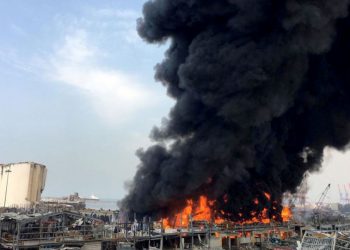 Incendiu de proporții în portul din Beirut, la doar o lună de la explozie | VIDEO