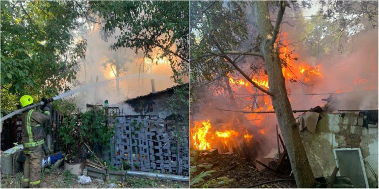 Pompierii din capitală, în alertă! O casă de la Ciocana a fost cuprinsă de flăcări în această dimineață