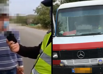 Un șofer în stare de ebrietate transporta cu microbuzul 14 oameni de pe câmp: polițiștii au pornit un dosar penal | VIDEO