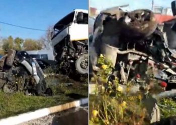Catastrofă la Briceni: Mai multe mașini, doborâte de un camion. Sunt persoane rănite