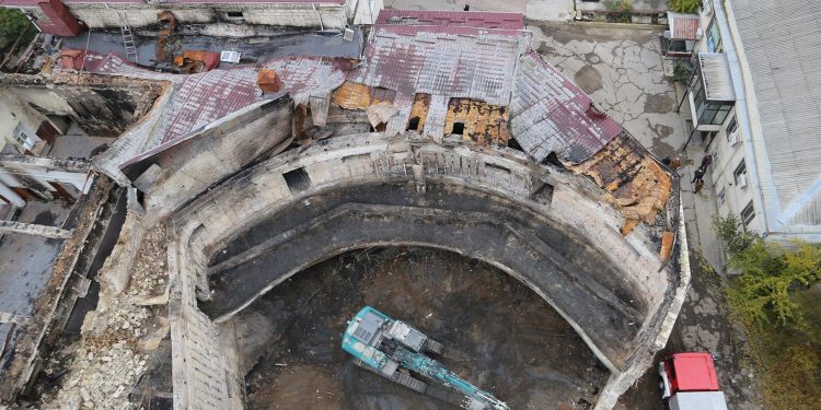 Imagini sumbre: Cum arată Filarmonica Națională după demontare | FOTO