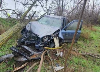 Accident grav, la Căinari: Un șofer s-a izbit puternic într-un copac | FOTO