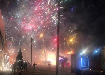 В Ростове-на-Дону загорелся павильон с пиротехникой на рынке | VIDEO