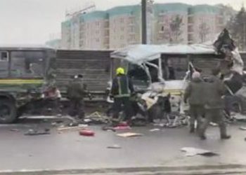 Четыре человека погибли в аварии с колонной военных автобусов в Подмосковье