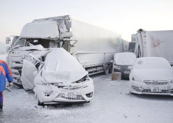Japonia: Furtuna de zăpadă a provocat un accident în lanț, cel puțin o persoană a murit și alte 12 au fost rănite | VIDEO