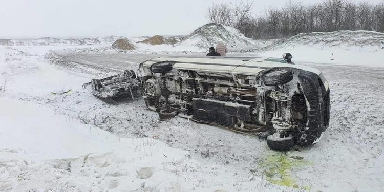 Accident la Comrat: Microbuze avariate și camion derapat de pe traseu