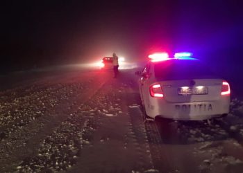 Drumul național care duce spre punctul de frontieră „Tudora-Palanca”, blocat de nămeți