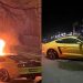 Un Ford Mustang a ars în centrul capitalei