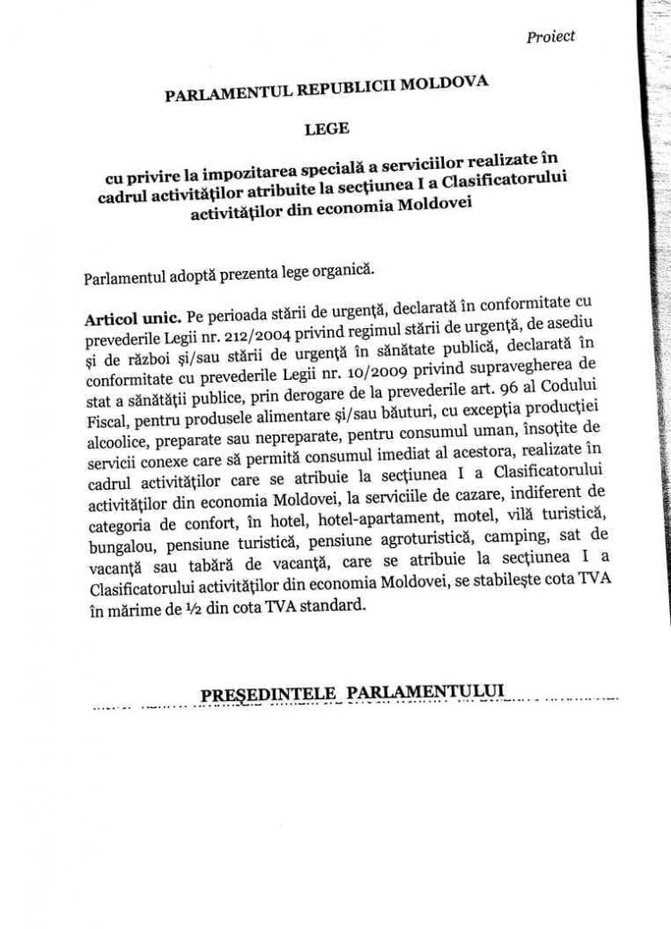 Партия “ШОР” и платформа “За Молдову” выдвинули инициативы в поддержку HoReCa