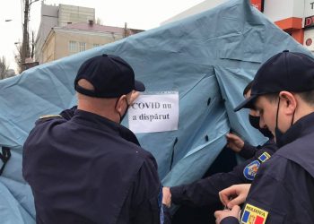 IGSU instalează corturi de informare a moldovenilor privind riscurile de infectare cu Covid-19
