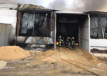 ГИЧС предоставил подробности утреннего пожара: На столичном складе вытекло более 40 литров ацетона