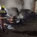 Incendiu în Comrat. Un BMW a ars ca o torță | FOTO