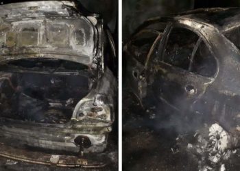 O mașină a luat foc pe o stradă din raionul Hîncești