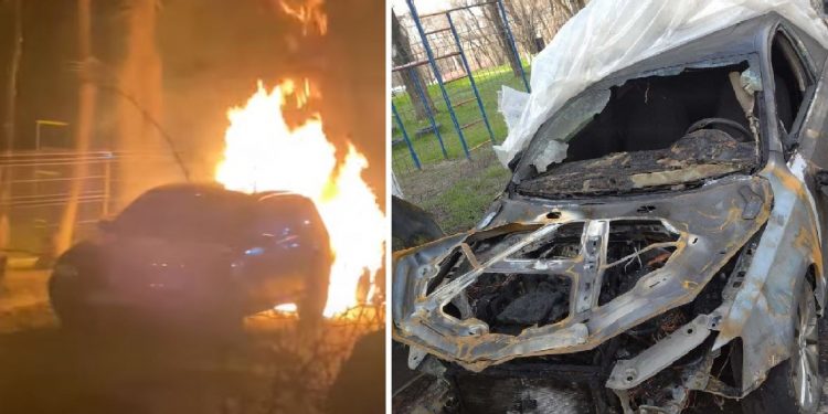 Incendiu în capitală. Două mașini, cuprinse de flăcări | VIDEO