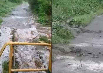 Calea ferată din satul Brătușeni a fost înghițită de ape: mai multe trenuri nu au putut să își continue călătoria | VIDEO