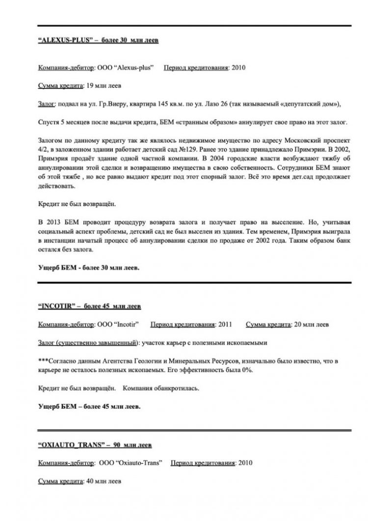 Илан Шор представил доказательства ущерба, нанесенного Banca de Economii Григорием Гачкевичем