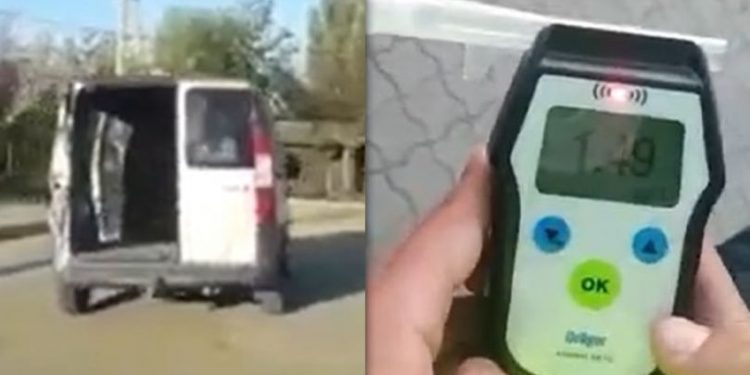 Șofer din Bălți, prins beat criță la volanul unui automobil avariat | VIDEO