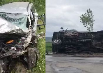 Microbuz de rută, implicat într-un accident la Bălți: 8 răniți | VIDEO