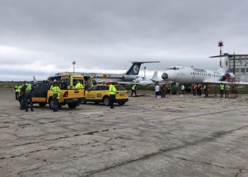 Exercițiu de amploare la Aeroportul Internațional Chișinău: 60 de pompieri, implicați în misiune | VIDEO