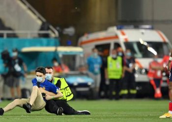 Во время матча Франция – Швейцария на поле выбежал молдавский болельщик