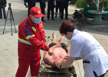 Campanie de prevenire a înecurilor: Pompierii au înscenat o misiune de salvare la „Valea Morilor”