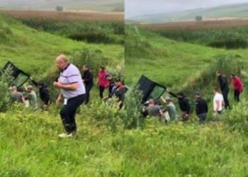 Accident grav la Hîncești! O mașină răsturnată, iar câteva persoane transportate la spital | FOTO