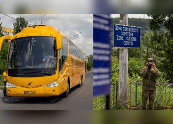 Scandal, la un pas de a genera în bătaie, la granița cu regiunea transnistreană. Autocarul „AUR” a fost somat să plece | VIDEO