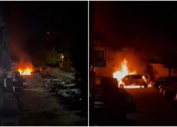 Noapte de foc la Botanica: 4 mașini, cuprinse de flăcări | VIDEO