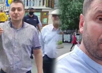 Ceartă și replici tăioase între Veaceslav Platon și Vasile Costiuc la protestul PAS din fața CEC | VIDEO
