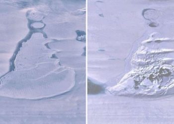 Un uriaș lac antarctic a dispărut brusc, lăsând în urmă un crater adânc de 80 de metri