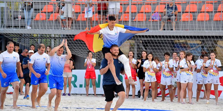 Moldova a urcat pe podium la Europenele de rugby plajă