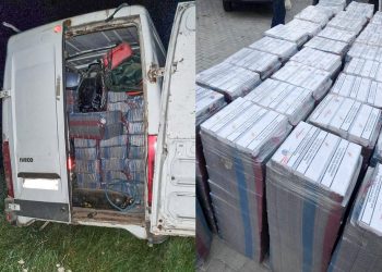Contrabandă cu țigări, în sudul țării. Un microbuz burdușit cu țigări reținut la Cahul