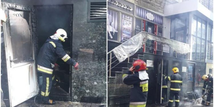 Incendiu în centrul capitalei: Flăcările au cuprins subsolul sediului Ministerului Tehnologiilor și Poștei Moldovei