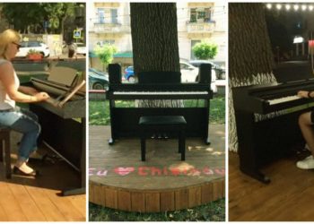 Primul pian stradal, inaugurat la Chișinău. Doritorii vor putea interpreta operele preferate