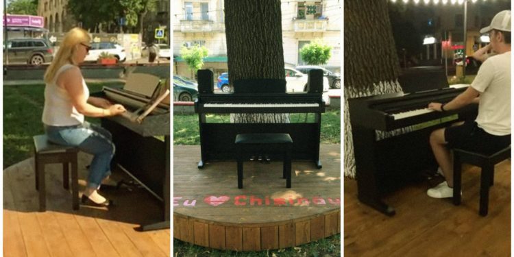 Primul pian stradal, inaugurat la Chișinău. Doritorii vor putea interpreta operele preferate