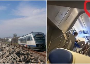Clipe de groază într-un tren Mangalia-București, după ce toaleta dintr-un vagon s-a defectat și a împroșcat călătorii cu dejecții | VIDEO