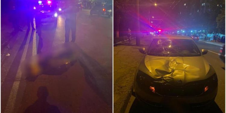 O femeie de 60 de ani, lovită mortal de o mașină, în timp ce traversa strada neregulamentar | FOTO