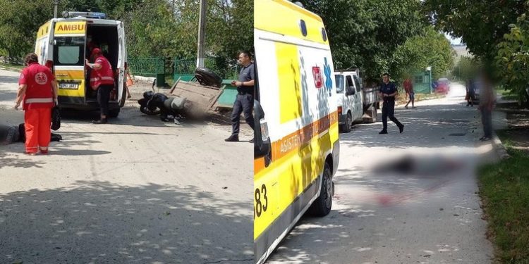 Doi tineri, transportați la spital în urma unui grav accident rutier, la Dondușeni