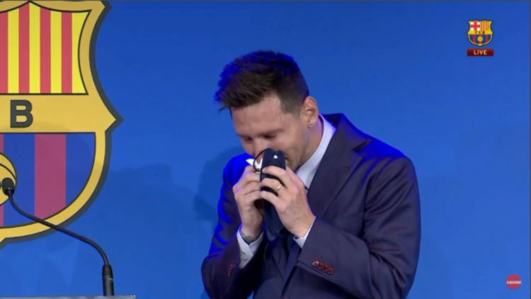 Leo Messi, în lacrimi la conferința de presă de ”adio” la Barcelona: ”Eu și familia mea voiam să rămânem aici” | FOTO