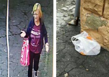 În ciuda faptului că containerul se afla la doar 50 de metri distanță, o locuitoarea al capitalei a ales să lase o pungă de gunoi chiar în stradă | VIDEO