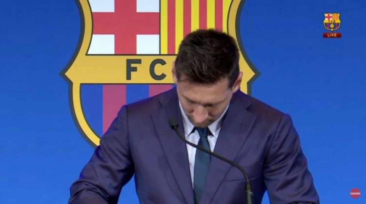 Leo Messi, în lacrimi la conferința de presă de ”adio” la Barcelona: ”Eu și familia mea voiam să rămânem aici” | FOTO