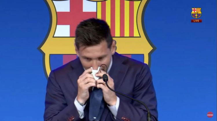 Leo Messi, în lacrimi la conferința de presă de ”adio” la Barcelona: ”Eu și familia mea voiam să rămânem aici” | FOTO