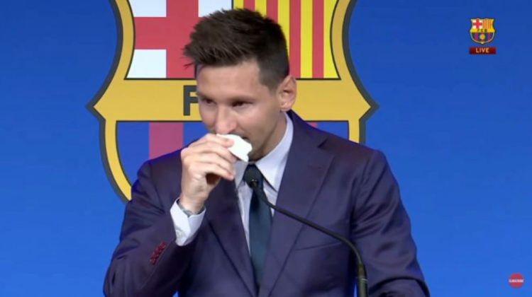 Leo Messi, în lacrimi la conferința de presă de ”adio” la Barcelona: ”Eu și familia mea voiam să rămânem aici” | FOTO