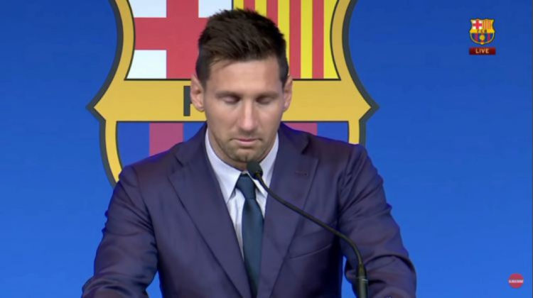 Leo Messi, în lacrimi la conferința de presă de ”adio” la Barcelona: ”Eu și familia mea voiam să rămânem aici” | FOTO