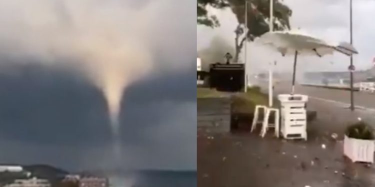 Imagini șocante, în Germania: O tornadă a luat oamenii pe sus și i-a aruncat în mare | VIDEO