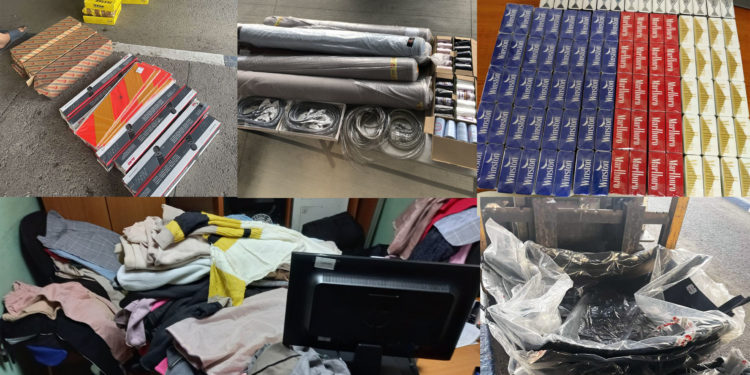 Cinci tentative de trafic ilicit cu țigarete, piese auto și mărfuri de larg consum, prevenite de vameși în weekend