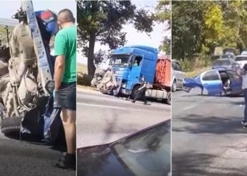 В Дрокиевском районе столкнулись три легковушки и фура: есть пострадавшие