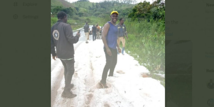 Imagini spectaculoase din Camerun, după ce a nins abundent | FOTO/VIDEO