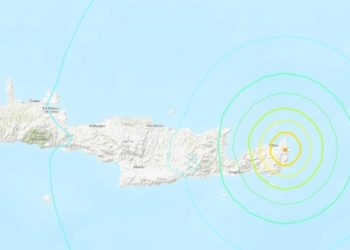 На Крите произошло землетрясение магнитудой 6,3