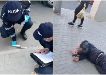 Un carabinier, atacat cu un cuțit de un trecător beat: Obiectul ascuțit l-a furat de la un vânzător de nuci | FOTO